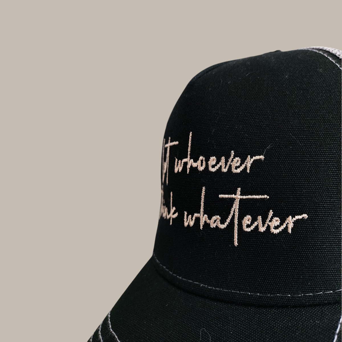 John Authentics Καπέλο με κέντημα Black/Grey - Image 2